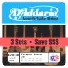 D'Addario Acoustic Guitar 3 set saver pack Phosphor Bronze